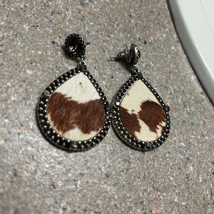 Cowhide earrings